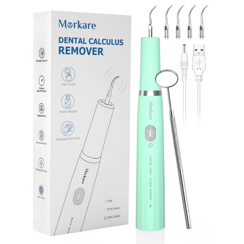 Plaque Remover for Teeth, Tartar Remover with 3 Modes & 4 Heads, Professional Teeth Cleaner for Home Use
